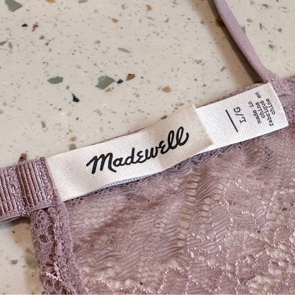 Madewell Lace Bralette in‎ Light Lavender Color - Picture 10 of 12